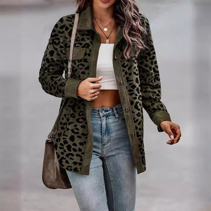 Womens Shacket Jacket Casual Leopard Print Cardigans Coat Oversized Button Down Long Sleeve Shirt 2024 Fashion Outfits - Seldom Seen Styles
