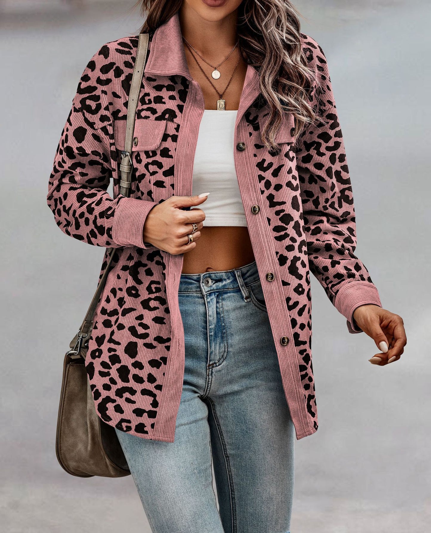 Womens Shacket Jacket Casual Leopard Print Cardigans Coat Oversized Button Down Long Sleeve Shirt 2024 Fashion Outfits - Seldom Seen Styles