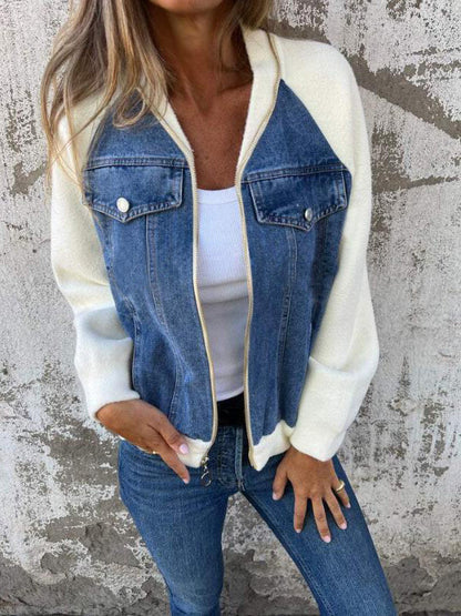 Casual V-neck Zipper Jacket - Seldom Seen Styles