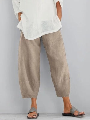 Women's Capri Pants Casual Summer Cotton Cropped Lounge Pants Trousers - Seldom Seen Styles