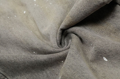 Grunge Paint-Splatter Wide-Leg Denim Pants mry001630