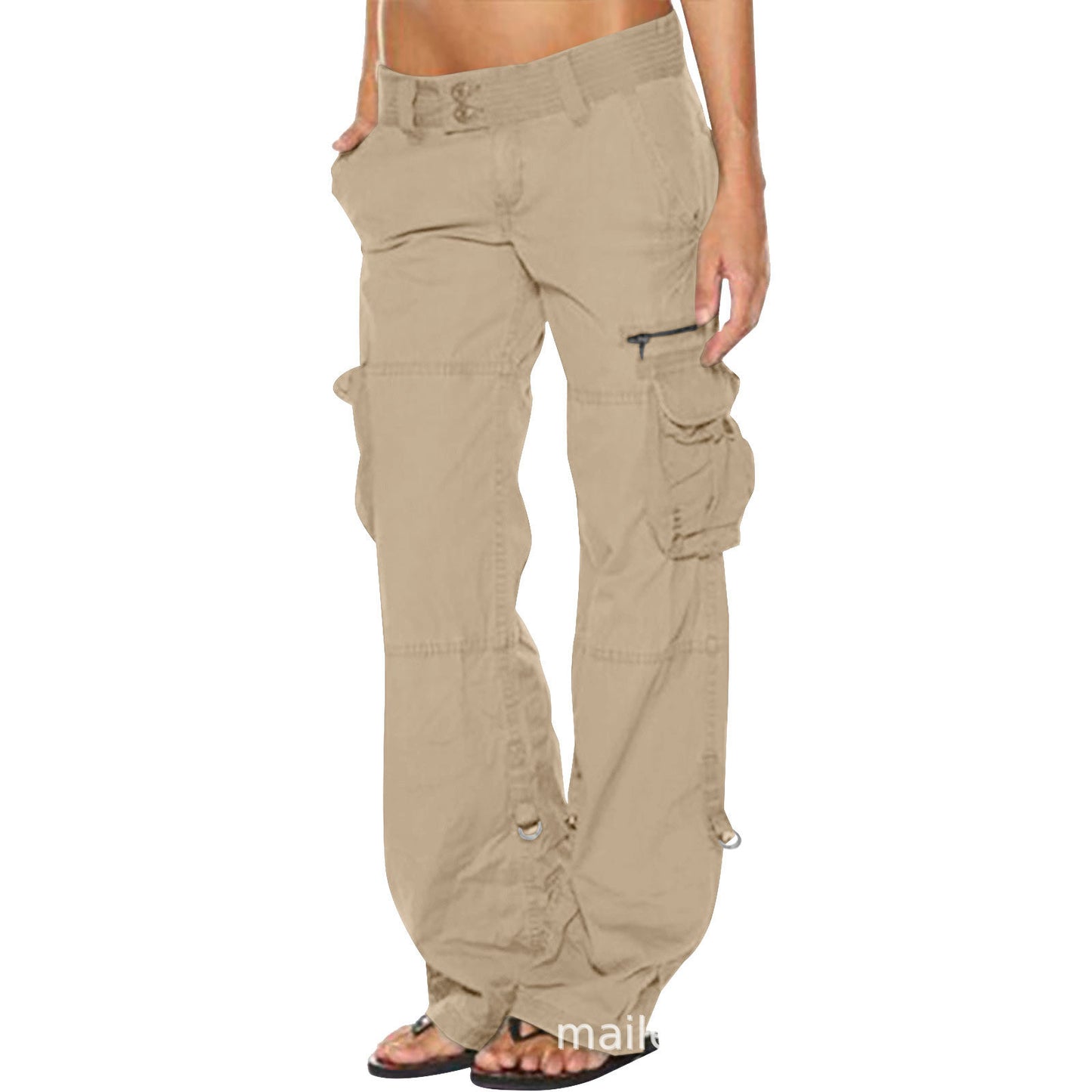 low rise khaki cargo pants - Seldom Seen Styles