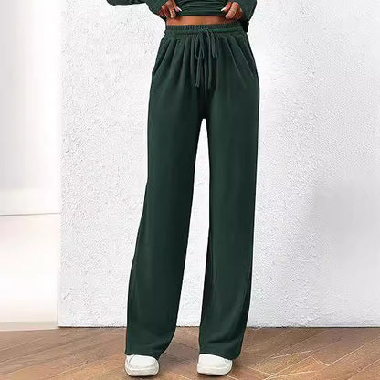 Women's 2-Piece Lounge Sets Asymmetrical Long Sleeve T Shirt Wide Leg Pants Casual Outfit Womenswear Tracksuit  Basic Minimalist Clothing - Seldom Seen Styles