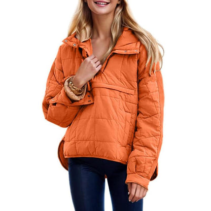 Womens Oversized Hooded Puffer Jacket Lightweight Pullover Hoodies Quilted Dolman Long Sleeve Warm Winter Coat - Seldom Seen Styles