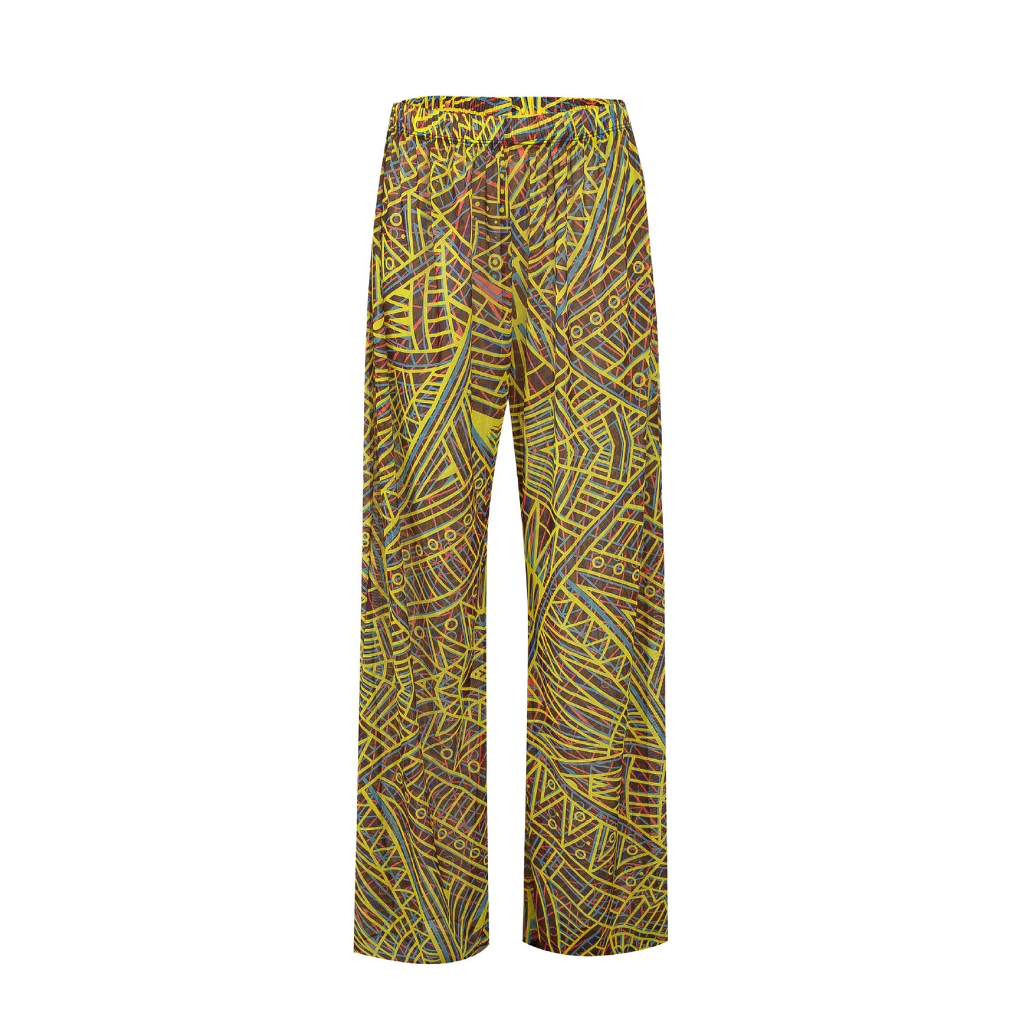 Womens Elastic High Waisted Palazzo Pants Casual Wide Leg Long Lounge Pant Trousers with Pocket - Seldom Seen Styles