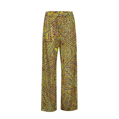 Womens Elastic High Waisted Palazzo Pants Casual Wide Leg Long Lounge Pant Trousers with Pocket - Seldom Seen Styles