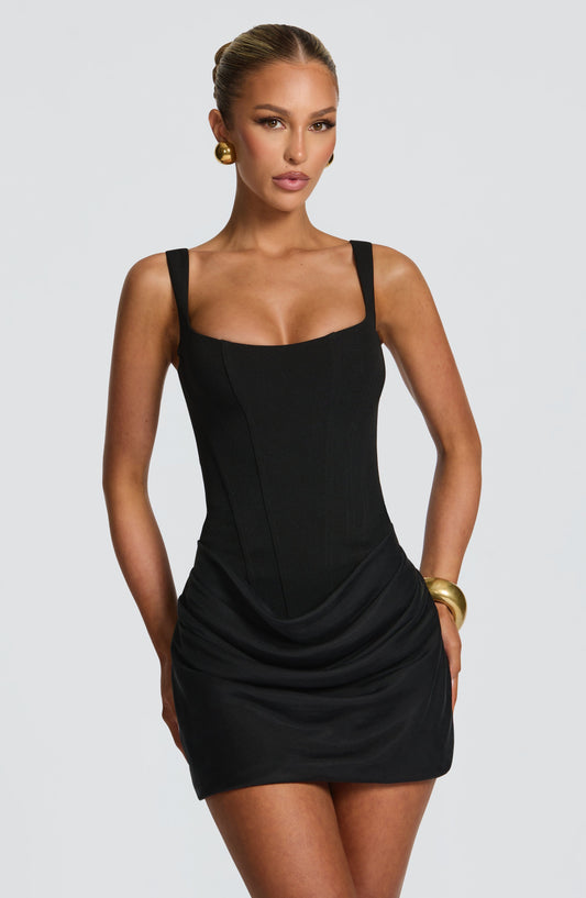 Cornelia Mini Dress - Black - Seldom Seen Styles