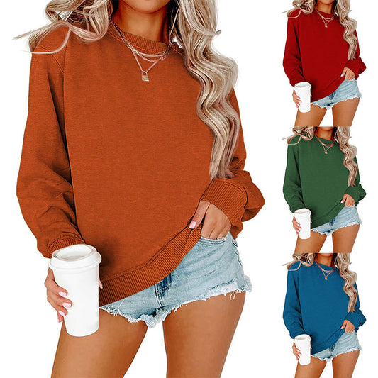 Sweatshirt For Women Casual Pullover Sweatshirts Tops Long Sleeve Fall Shirts Trendy Plain Clothes - Seldom Seen Styles