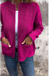 Womens Zip Up Cardigan Sweaters Crew Neck Trendy Jackets Long Sleeve Outfits Fall Fashion 2025 Winter Clothing - Seldom Seen Styles