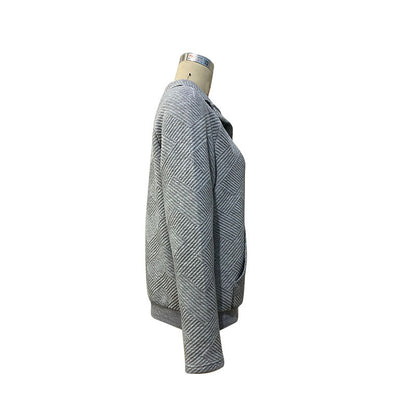 Independent Station Wholesale Hot Selling Multi-color Casual Simple Versatile Long Sleeve Textured Solid Color Cross-border Sweatshirt