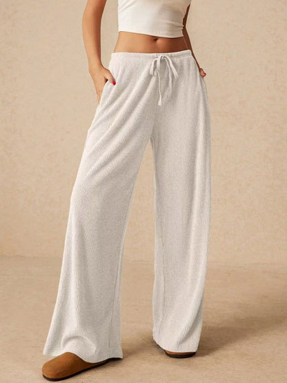 Women's Casual Loose Fall and Winter Fashion Temperament Wide-Legged Pants Pants Elastic Waist Female - Seldom Seen Styles