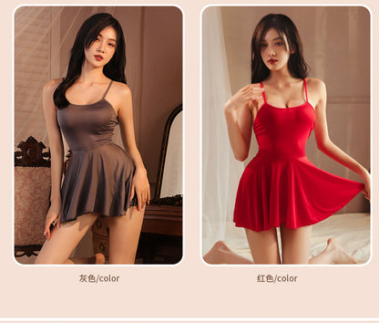 Sexy Nightdress Pure Desire Strap Sexy Sheer Plus Size Nightgown Cute Women's Backless Temptation Uniform