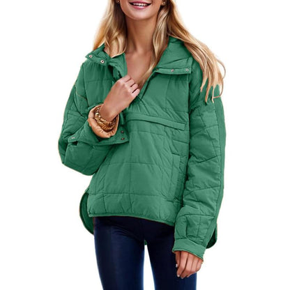 Womens Oversized Hooded Puffer Jacket Lightweight Pullover Hoodies Quilted Dolman Long Sleeve Warm Winter Coat - Seldom Seen Styles