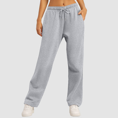 Women's Wide Leg Sweatpants Double Waisted Baggy Sweat Pants with Pockets - Seldom Seen Styles