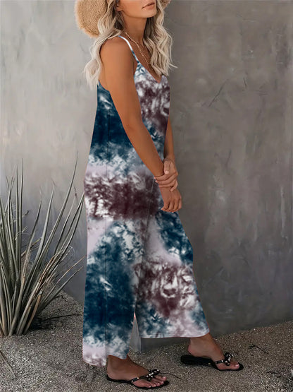 2025 Summer New Women's Casual Ladies' Strap Jumpsuit Pants New Printed Sleeveless Romper for Women