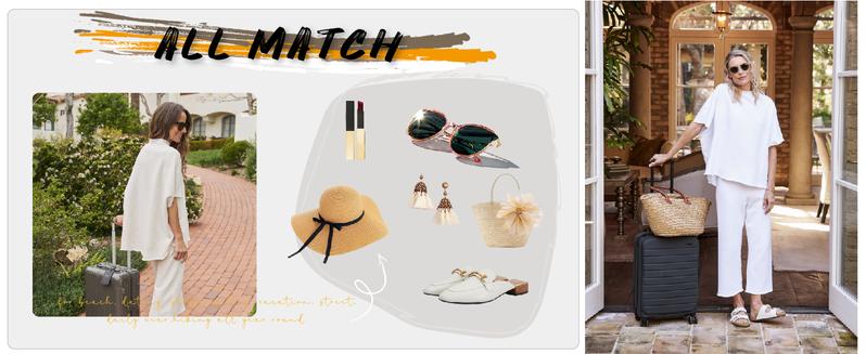 Songling Women Casual Two Piece Outfits 3/4 Batwing Sleeve Capelet CrewNeck Pullover Top Wide Leg Pants Lounge Sets Sweatsuit - Seldom Seen Styles