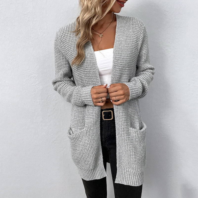 Women's Cardigans Lightweight Casual Lightweight Open Front Cardigan Long Sleeve Sweaters with Pockets - Seldom Seen Styles