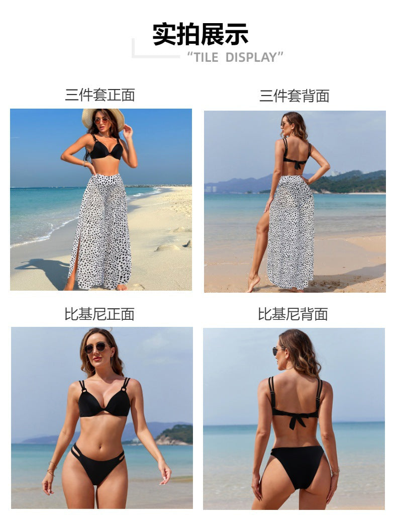 Swimsuit for Women2024New Style European and American Bikini Long Pants Three-Piece Swimsuit
