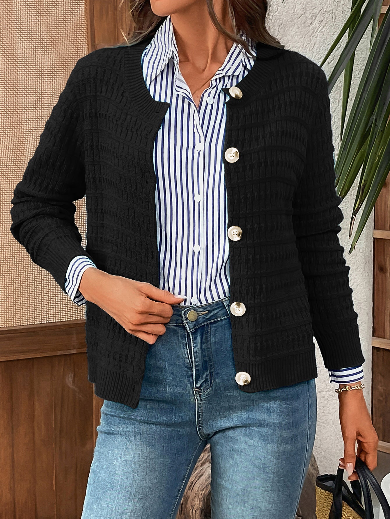 Women's Knit Cardigan Sweaters Casual Long Sleeve Open Front Button Down Trendy Jackets Outerwear