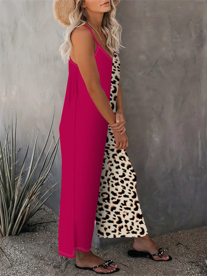 2025 Summer New Women's Casual Ladies' Strap Jumpsuit Pants New Printed Sleeveless Romper for Women