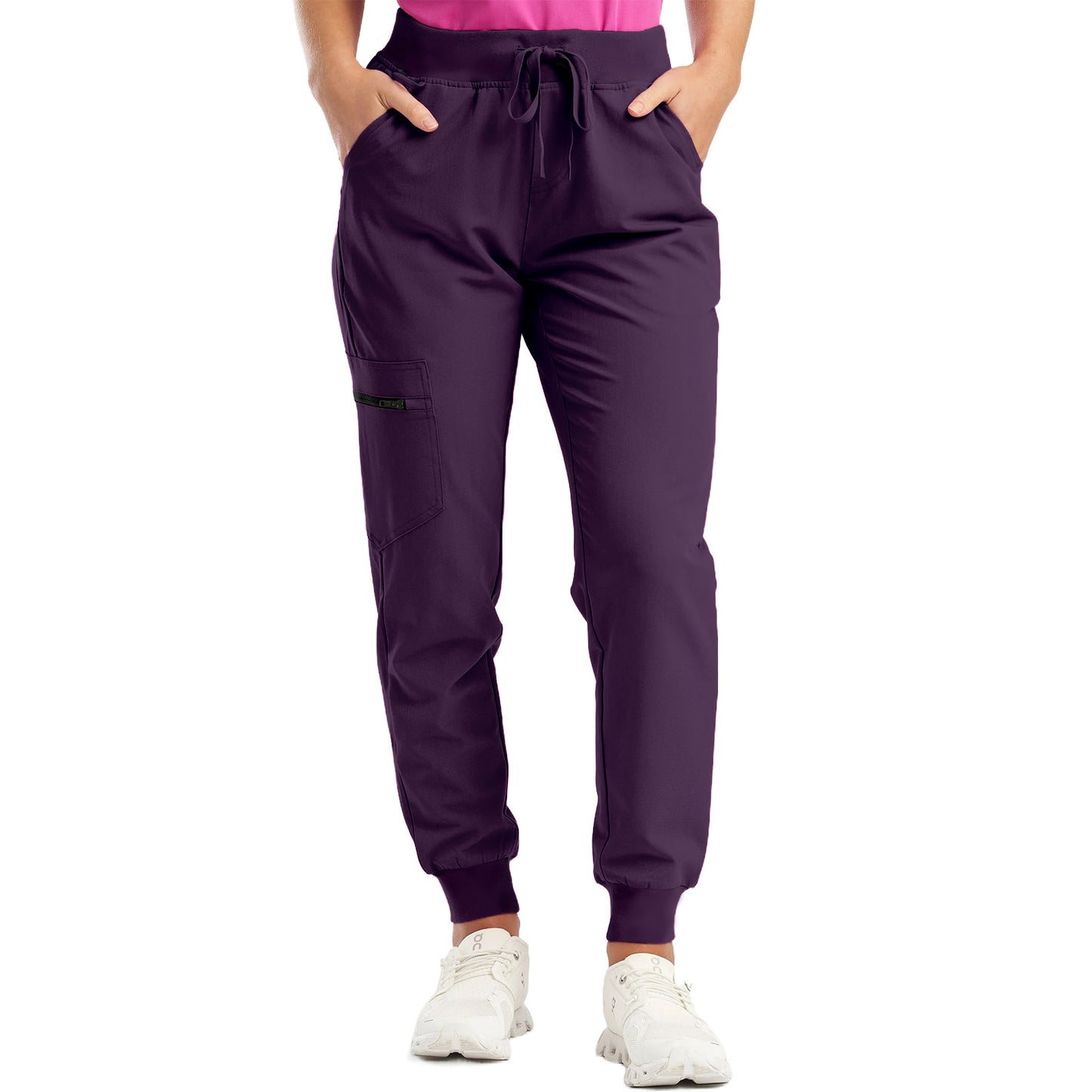 Pants for Women Jogger Scrubs Bottoms with 5 Pockets, Soft Stretch Yoga Style Joggers - Seldom Seen Styles