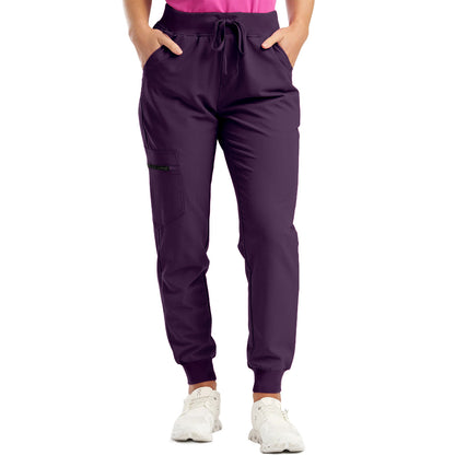 Pants for Women Jogger Scrubs Bottoms with 5 Pockets, Soft Stretch Yoga Style Joggers - Seldom Seen Styles