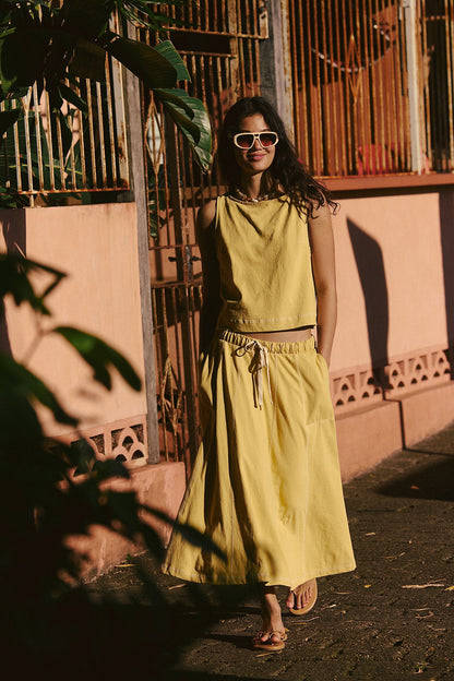 Womens Skirt Sets 2 Piece Outfits Casual Summer Sets Vacation Matching Lounge Set Midi Skirt and Top Set 2025 - Seldom Seen Styles