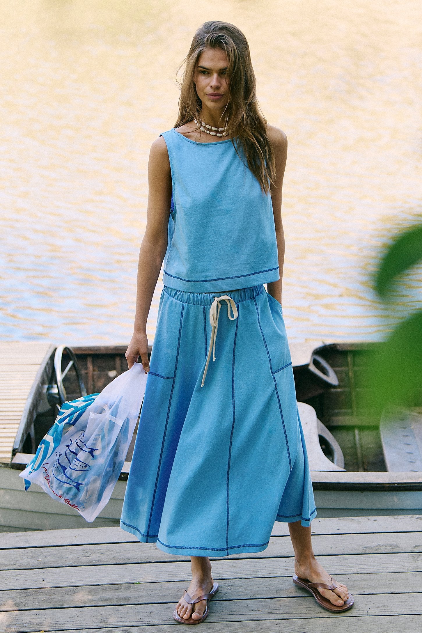 Womens Skirt Sets 2 Piece Outfits Casual Summer Sets Vacation Matching Lounge Set Midi Skirt and Top Set 2025 - Seldom Seen Styles