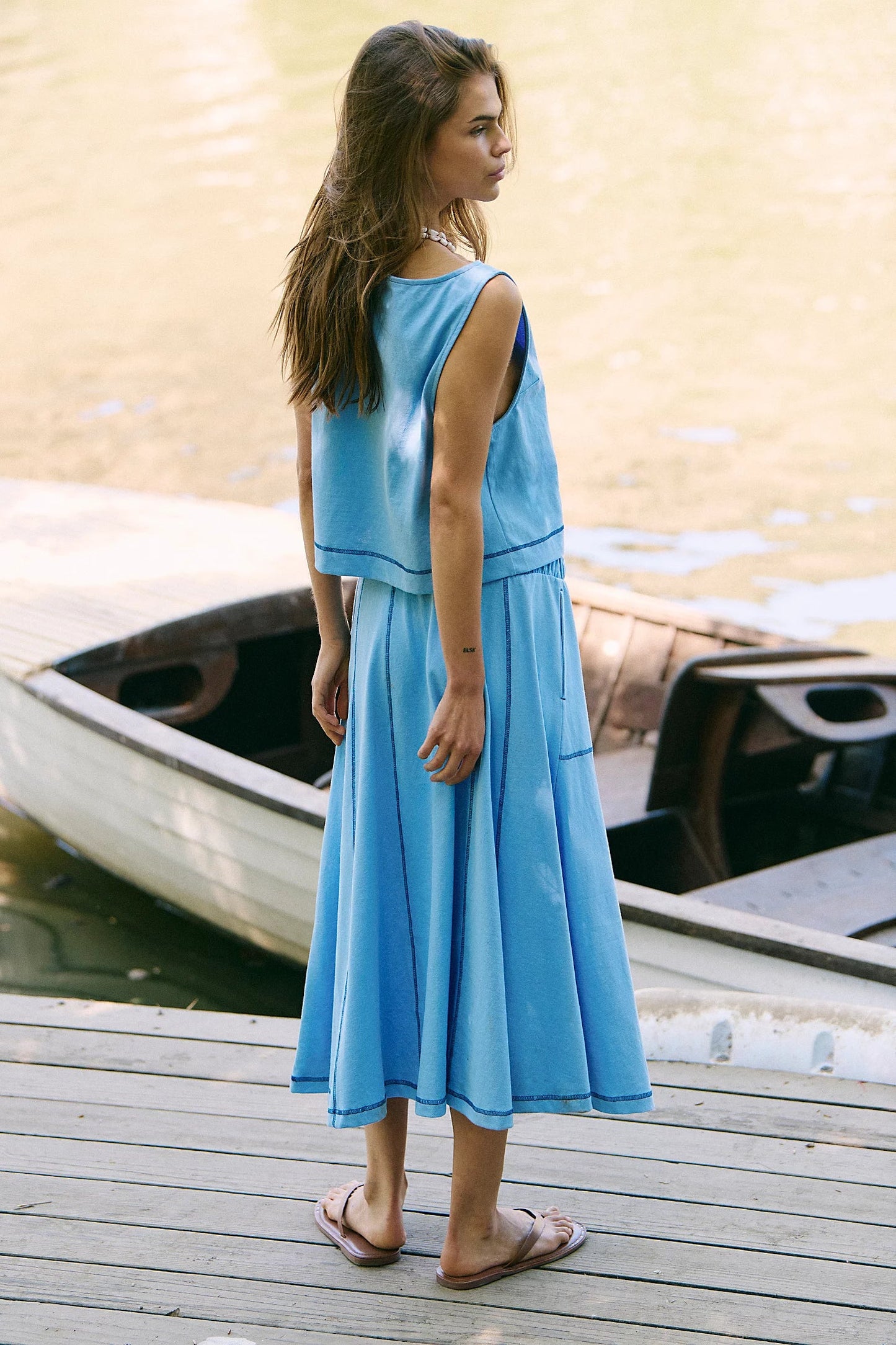 Womens Skirt Sets 2 Piece Outfits Casual Summer Sets Vacation Matching Lounge Set Midi Skirt and Top Set 2025 - Seldom Seen Styles