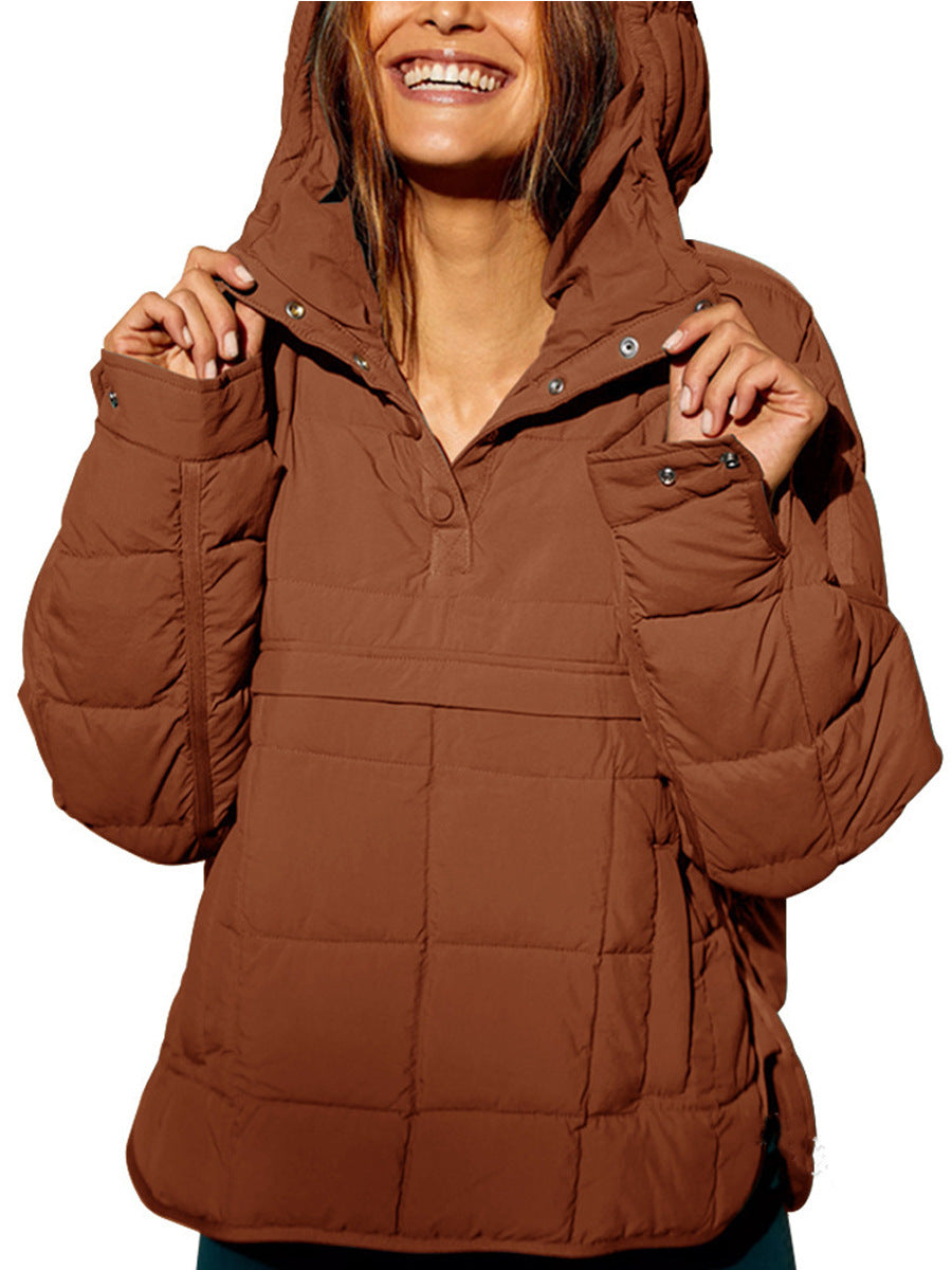 Imily Bela Womens Oversized Puffer Jacket Quilted Dolman Hoodies Pullover Long Sleeve Lightweight Warm Tops Coat - Seldom Seen Styles