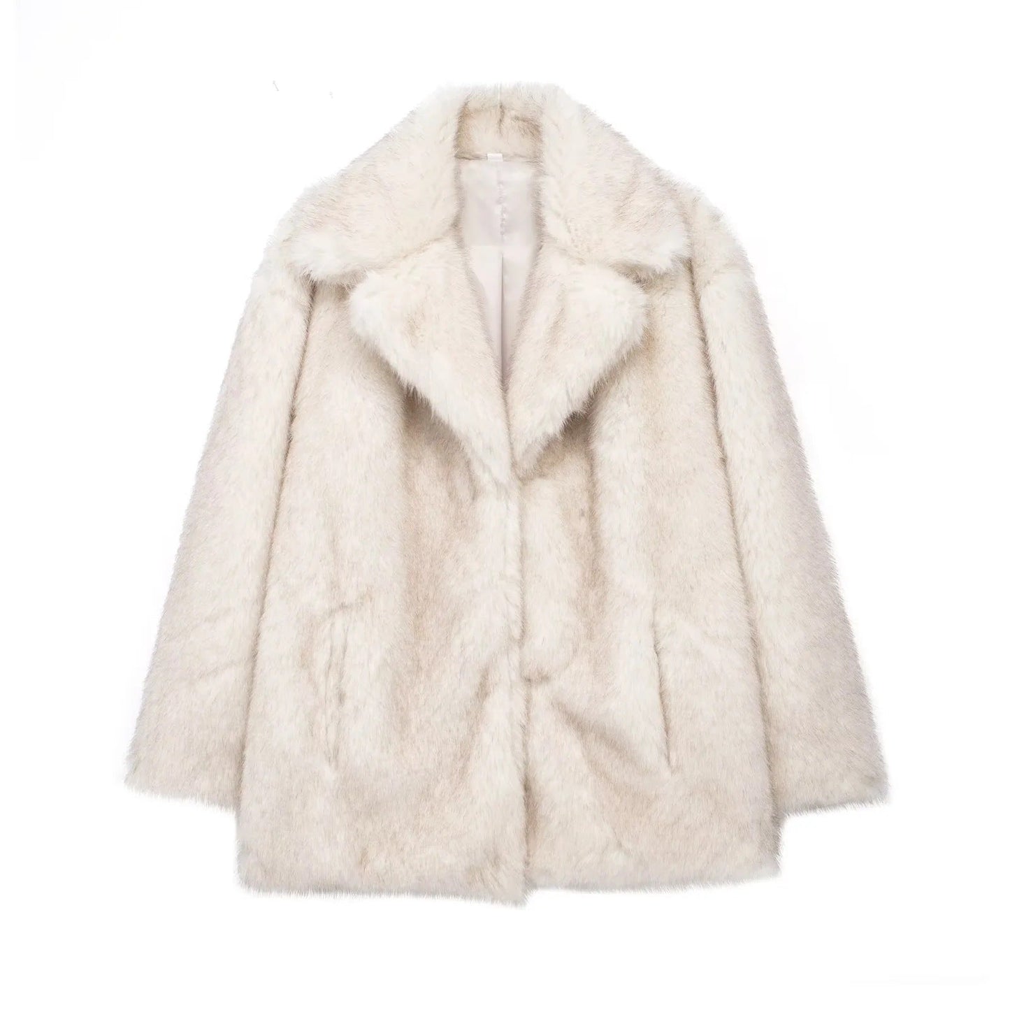 Jacket Suit Collar Loose Fur Coat