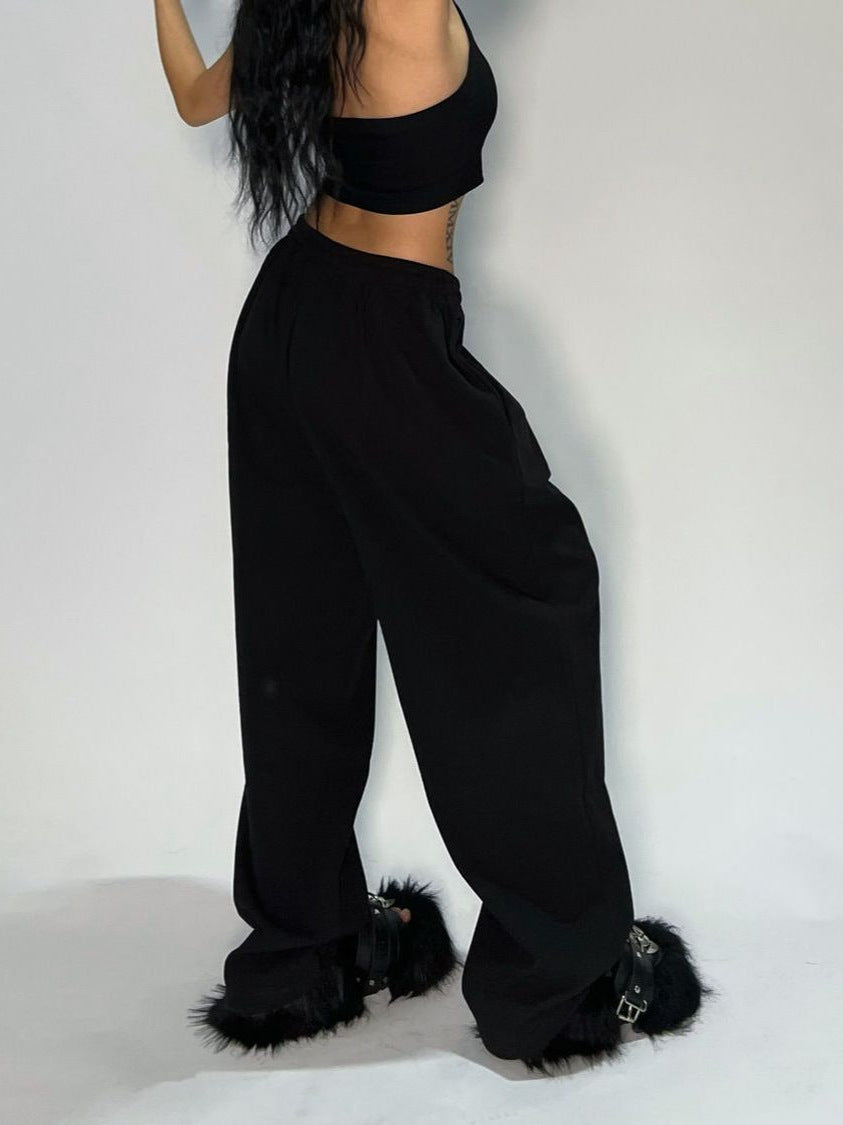 Women's Fleece Lined Sweatpants Winter Warm Wide Leg Sweat Pants Baggy Casual Pants with Pockets - Seldom Seen Styles