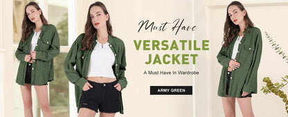 Women's Loose Fit Batwing Sleeve Waffle Knit Button Down Shirt Shacket Tops - Seldom Seen Styles