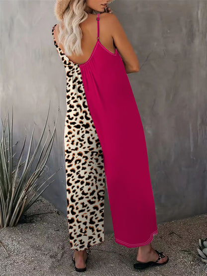 2025 Summer New Women's Casual Ladies' Strap Jumpsuit Pants New Printed Sleeveless Romper for Women