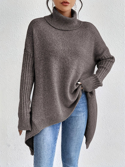 Isla - Oversized Turtleneck Sweater - Seldom Seen Styles