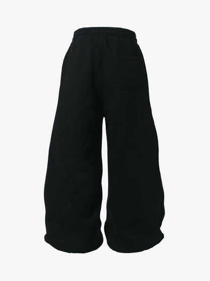 Retro Graphic Fleece-Lined Baggy Sweatpants