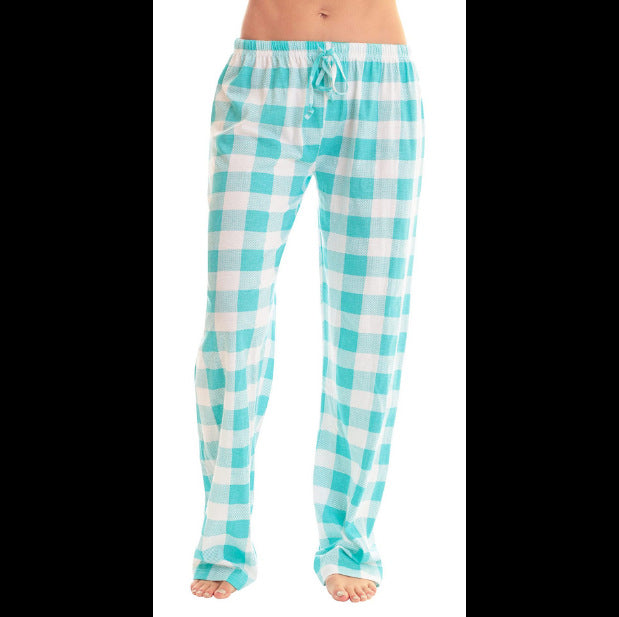 Women's Plaid Pyjama Bottoms Fleece Checked Pjs Pants Soft Drawstring Lounge Sleepwear for Ladies Women Sleep Bottoms for Fall & Winter - Seldom Seen Styles