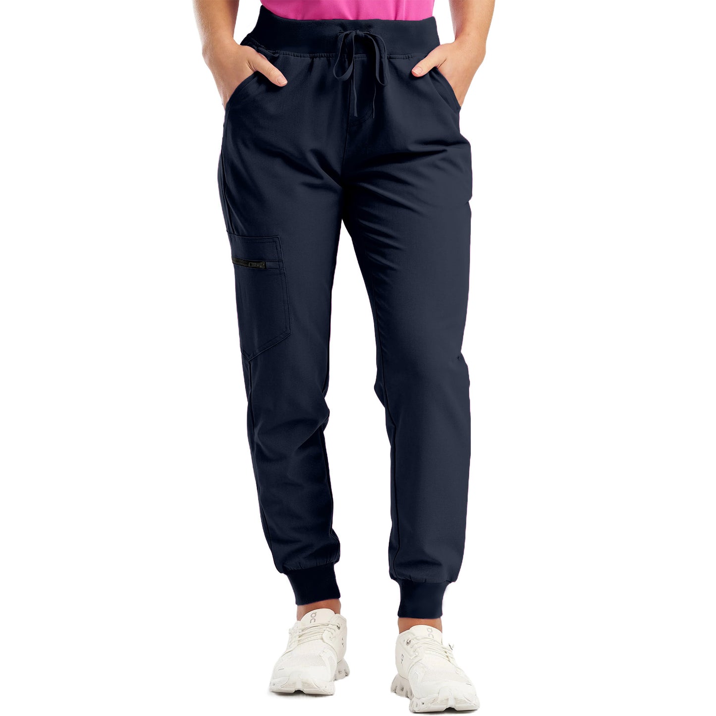 Pants for Women Jogger Scrubs Bottoms with 5 Pockets, Soft Stretch Yoga Style Joggers - Seldom Seen Styles