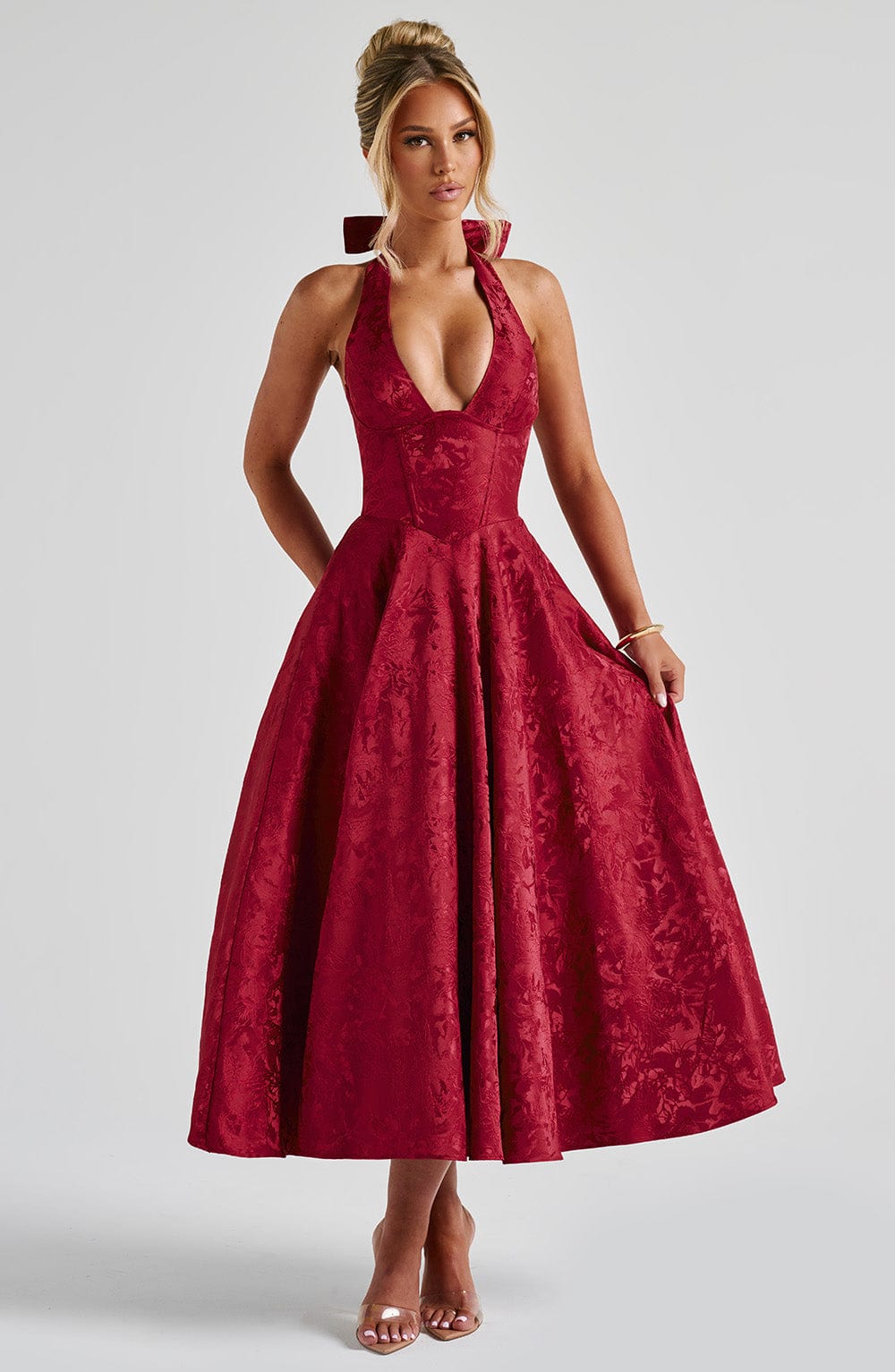 Effie Midi Dress - Red - Seldom Seen Styles