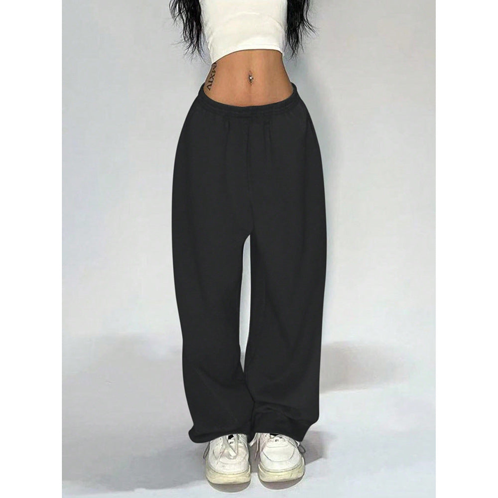 Girl's Wide Leg Sweatpants Elastic High Waisted Loose Baggy Pants with Pockets - Seldom Seen Styles