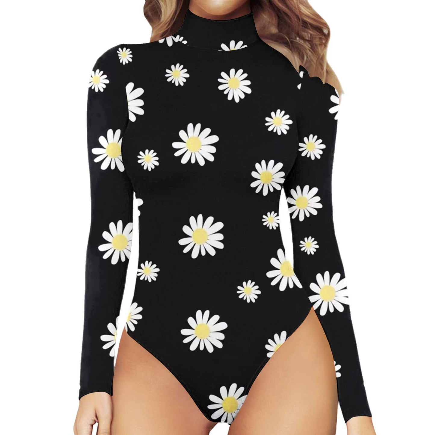 Women's Sexy Square Neck Bodysuit Long Sleeve Double Lined Shirt Tops