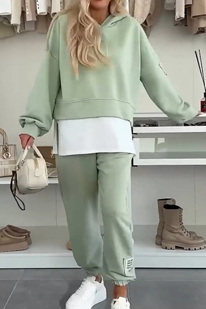 2025New Hooded Fashion Solid Color Casual Sports Suit Women's Clothing - Seldom Seen Styles