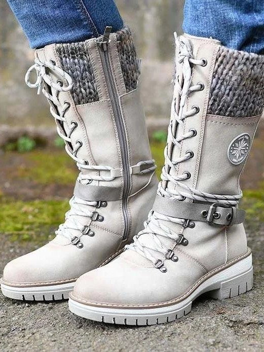 Mid tube square heel round toe martin boots - Seldom Seen Styles