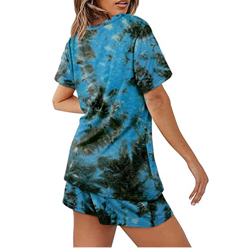 2025Summer New Women's Two-Piece Set Solid Color Short Sleeve T Casual T-shirt and Shorts Set for Women