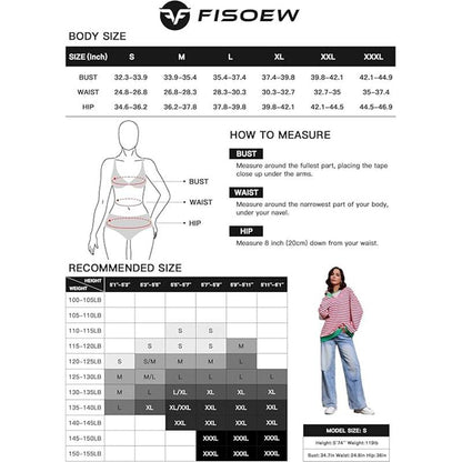 【Up To 3XL】Fisace Christmas Womenswear Striped Oversized Sweatshirt Color Block Crew Neck Long Sleeve Shirt Casual Loose Pullover Top Y2K Clothes back to school - Seldom Seen Styles
