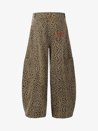 Cheetah Print Barrel Pants - 2416