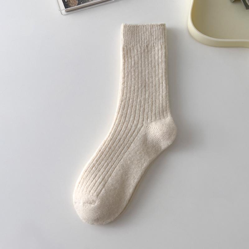 drawstring socks solid color warm mid-rise socks women - Seldom Seen Styles