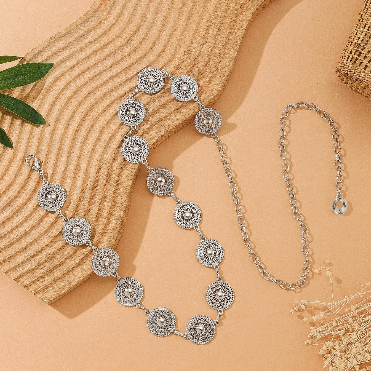 Women's Waist Chain Retro Turquoise Waist Chain Boho Metal Waist Chain Clothing Accessories Body Chain - Seldom Seen Styles