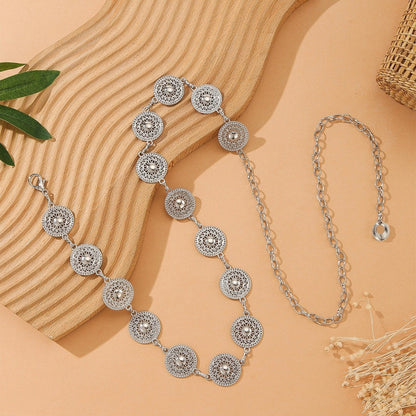 Women's Waist Chain Retro Turquoise Waist Chain Boho Metal Waist Chain Clothing Accessories Body Chain - Seldom Seen Styles