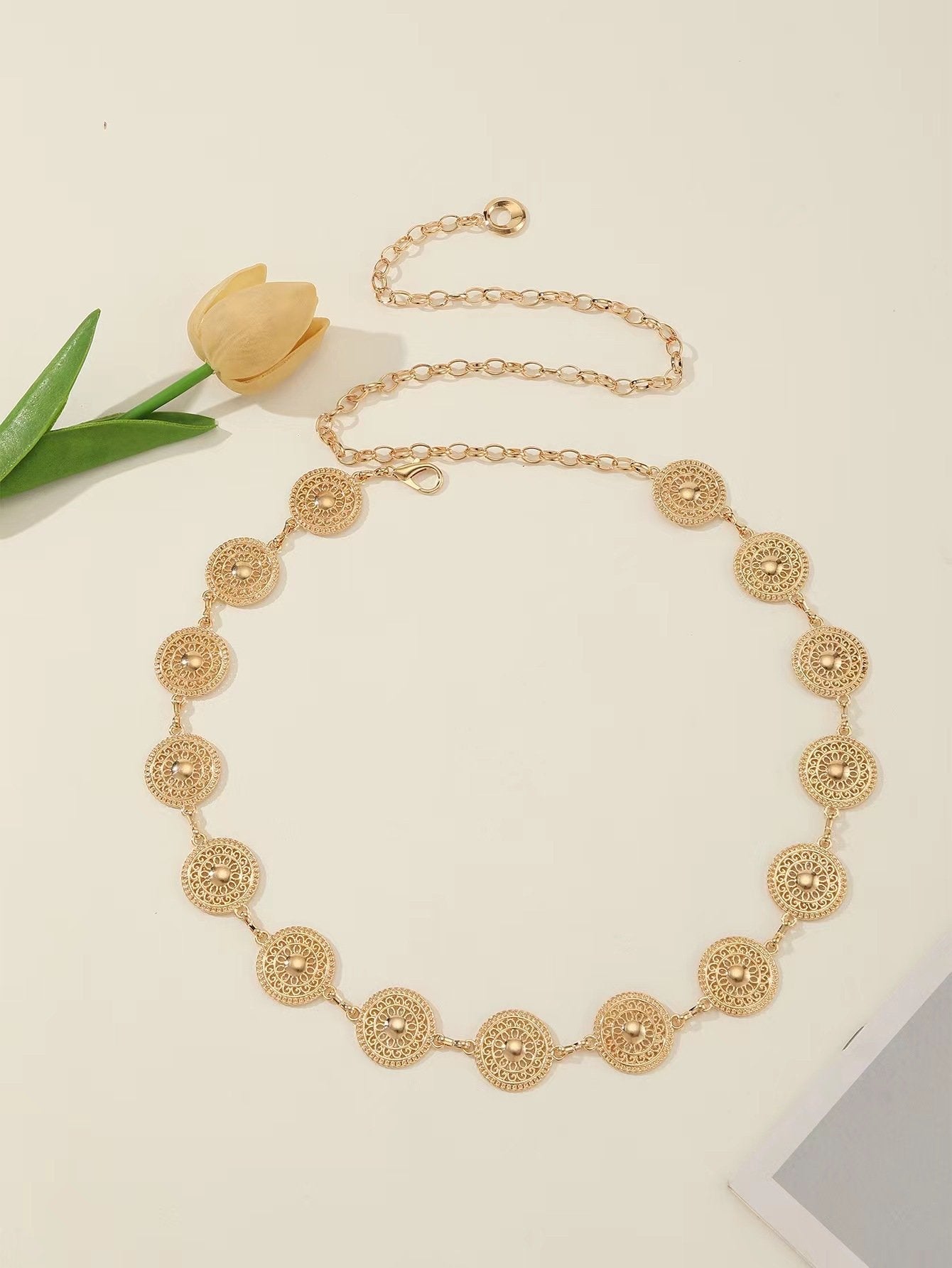 Women's Waist Chain Retro Turquoise Waist Chain Boho Metal Waist Chain Clothing Accessories Body Chain - Seldom Seen Styles